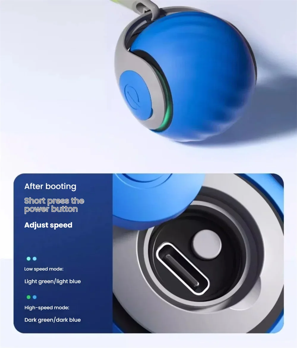 Interactive Rolling Pet Ball Toy For Cats And Dogs Motion Toy_voghion.com