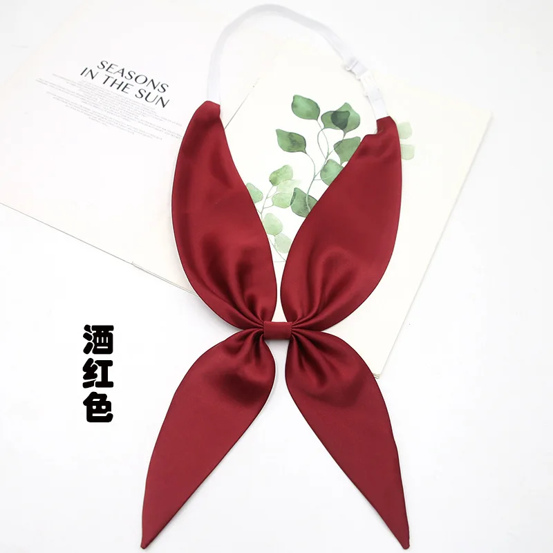 Classic Wine Red Ladies Bow tie Shirts Collars Tie For Women Business Bowknot Student Bow Ties JK Butterfly Girls Suits Bowties