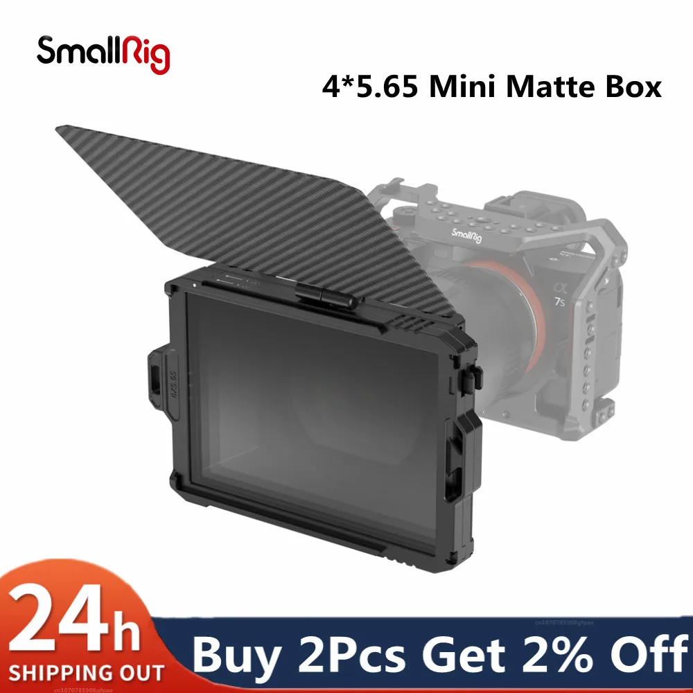 Smallrig 4*5.65 Mini Matte Box Bandiera Superiore In Fibra Di Carbonio Per Fotocamera Mirrorless Dslr Blackmagic Bmpcc 4K 6K Camera Cage Rig 3196