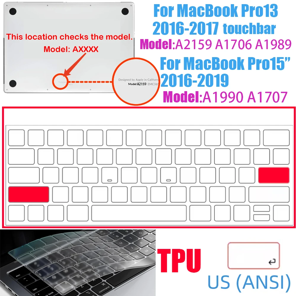Feather-Light Ultra-Thin TPU Keyboard Cover