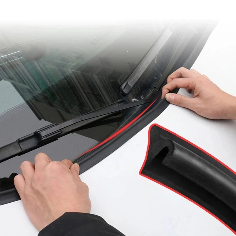 

180cm Car Windshield Guide Strip for Hood Wind Guide Trim Car Universal Rubber Strip Vehicle Spoiler Automotive Accessories