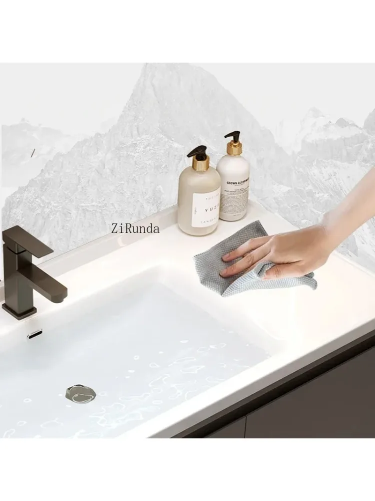Rock Plate Bathroom Cabinets Wall-mounted Vanity Sink Smart Mirror Cabinets Storage Furniture Muebles
