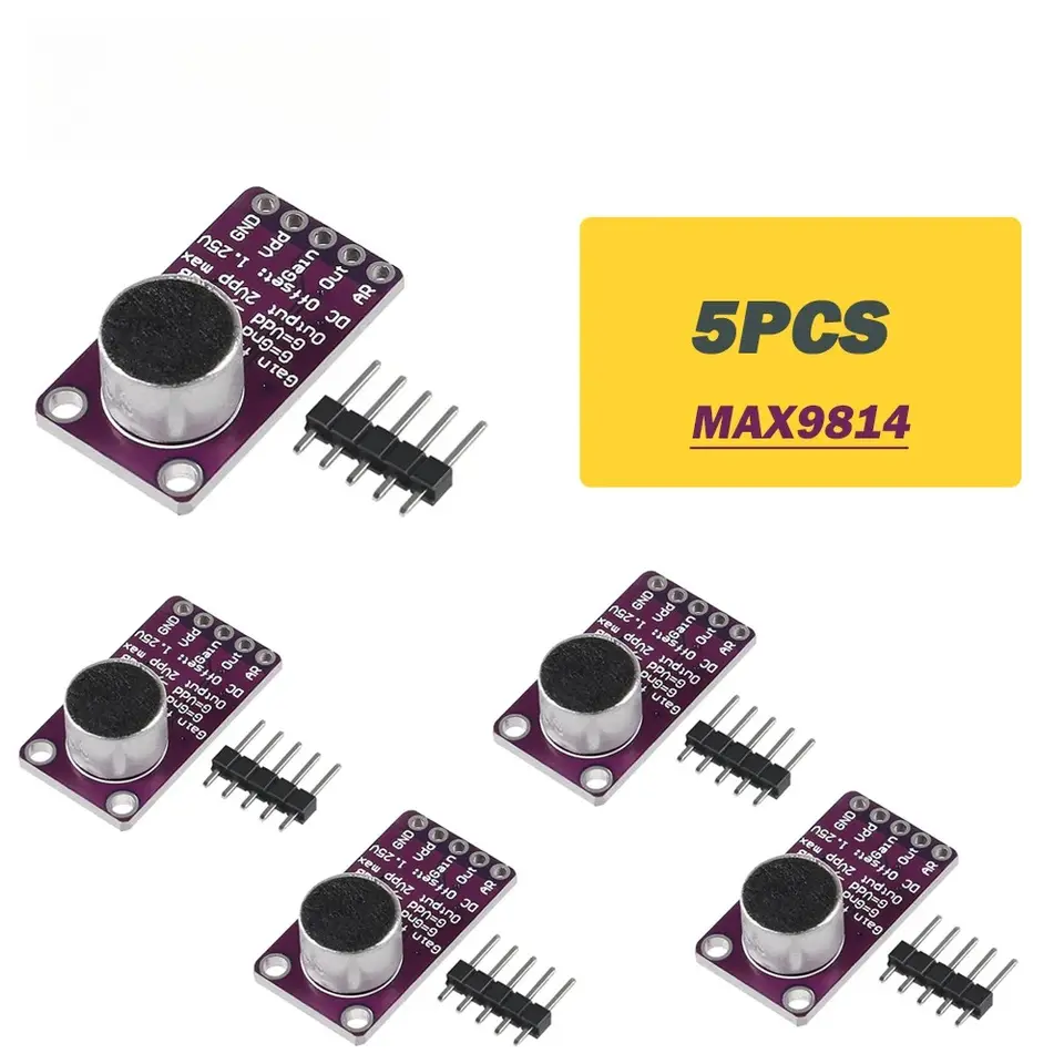 1-10pcs MAX9814 Microphone AGC Amplifier Board Sound Sensor Module Auto Gain Control Attack for Arduino MAX4466 PCB Board Diy image 11