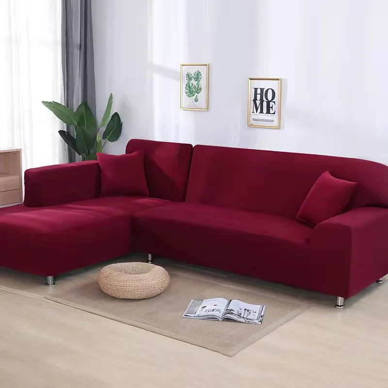 thumbnail image 1 of Funda de sofá sólida para sala de estar, funda elástica para sofá de 1, 2, 3 o 4 plazas, funda protectora para sofá de esquina en forma de L, funda para chaise longue, 1 of 5