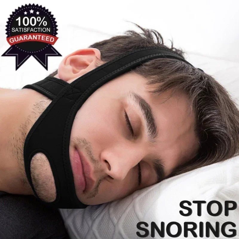 Ceinture anti-ronflement pour hommes et femmes, sangle de ruisseau anti-ronflement, soutien du sommeil nocturne, outils d'aide à la protection des mâchoires