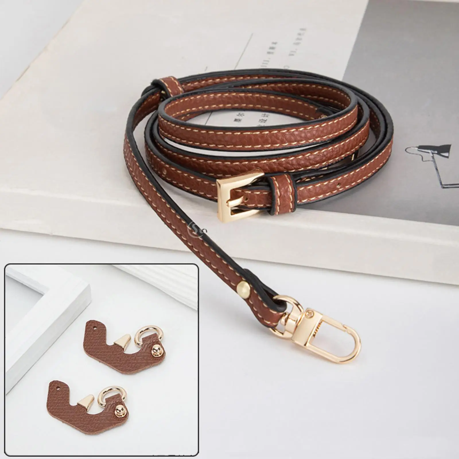 Purse Strap PU Leather Universal Versatile Simple Fashion Cross Body Strap for Purse Clutches Shoulder Bag Small Bags Briefcase