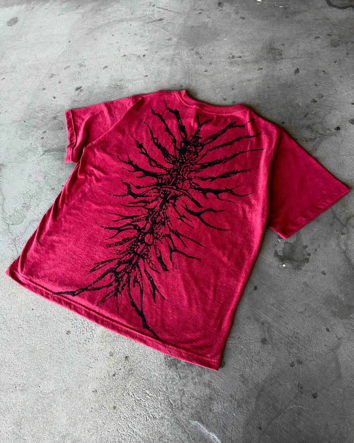 thumbnail image 1 of Camisetas con estampado gráfico gótico Ghoul Y2k, ropa urbana de manga corta de moda punk retro de algodón lavado de alta calidad, ropa de cuello redondo para hombres, 1 of 4