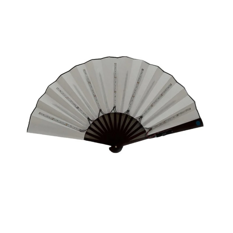 Foldable Hand Fan Stage Led Luminous Fluorescent Props Festival Performance Battery Fan Birthday Party Gift Dj Bar Club Decor