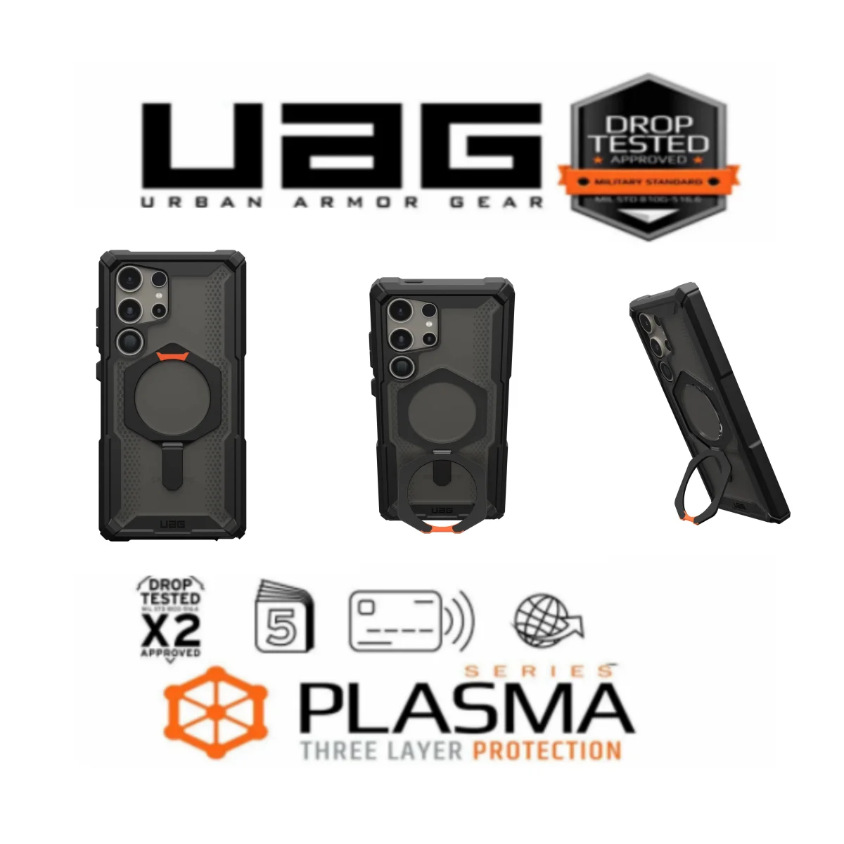UAG плазменный XTE Pro Магнитная подставка для Samsung Galaxy S24 Ultra S23 ультра оригинальный противоударный MagSafe прочный армированный чехол
