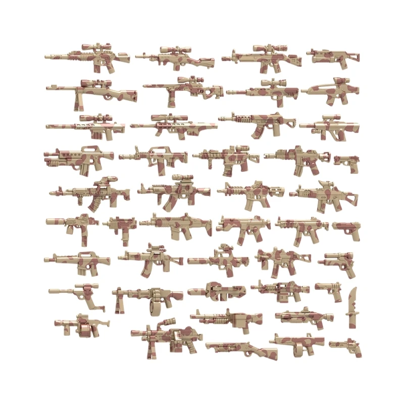 

Military Weapon Box SWAT Gun Sandbag Armor Cannon Guns Toy Suit Figures Building Blocks Toys for Children WW2 Weapons Kids Gifts
