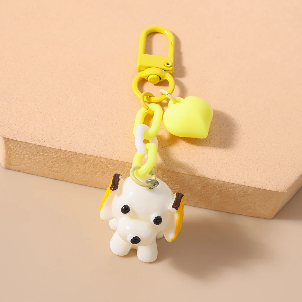 Aihua Schöner Welpe Hund Schlüsselanhänger Niedliche Schlüsselanhänger für Frauen Mädchen Handtasche Anhänger Schlüsselanhänger Handgefertigte Accessoires Schmuck Geschenke – Detail 6