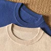 DjzDsm 100% Pure Wool Men's O-Neck Pullover Solid Large Size Loose Casual Sweater Spring and Autumn Can Be Outdoor 4