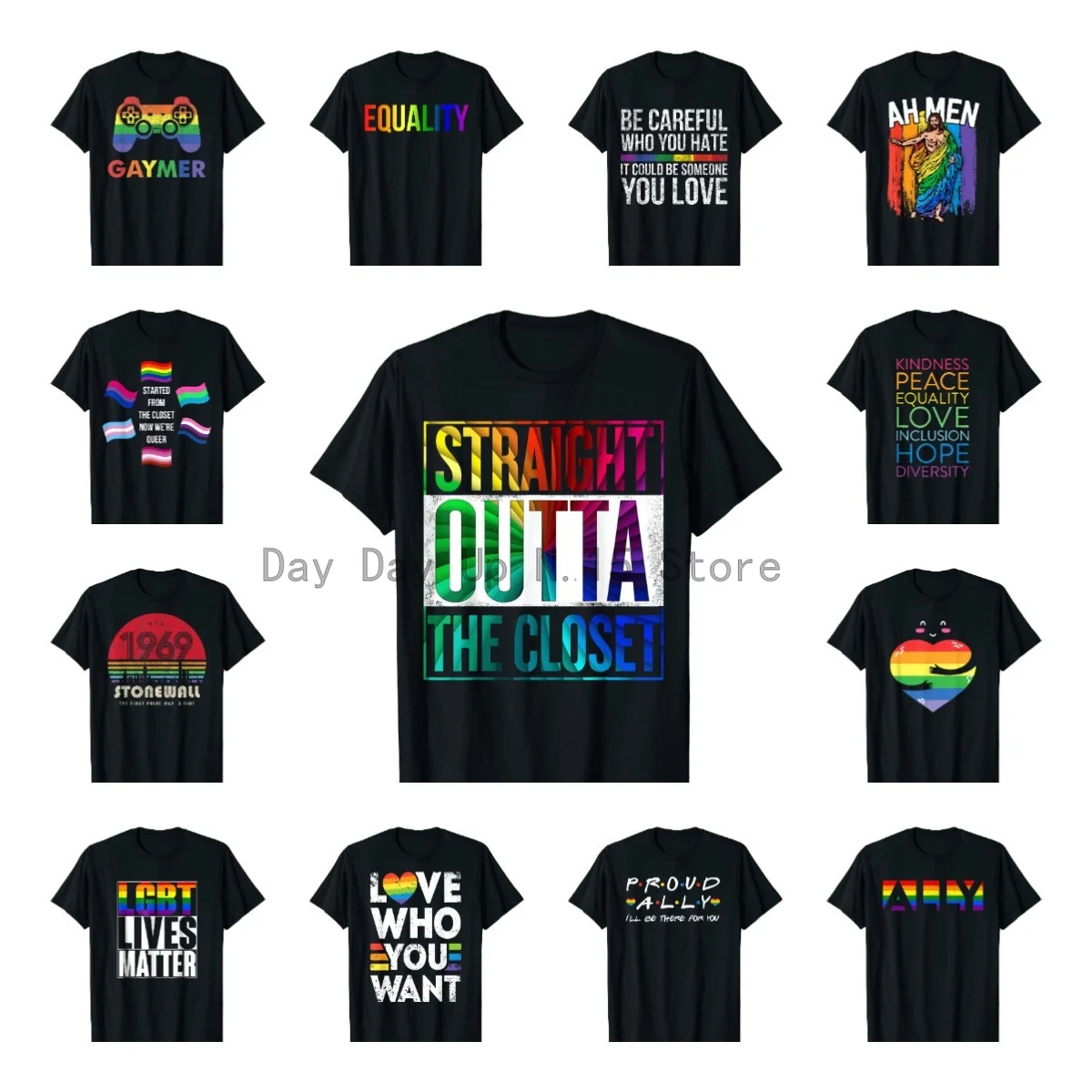 

Fashion Summer Pride Flag Lesbian Bi Trans Queer Cool Gift T-Shirt