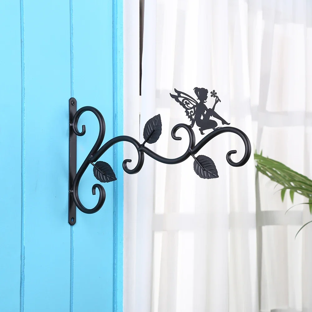 BNGGOGO - 2 Staffe Per Piante Sospese A Parete 30,5 Cm, Ganci In Metallo Resistente Ruggine A Forma Di Foglia, Supporti Decorativi Per Fiori, Lanterne, Mangiatoie Uccelli