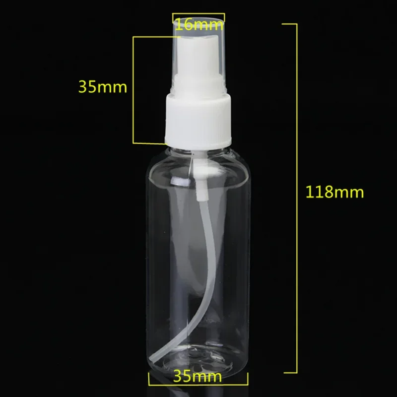 10pcs 60ml Clear Plastic Perfume Spray Bottle Refillable Travel