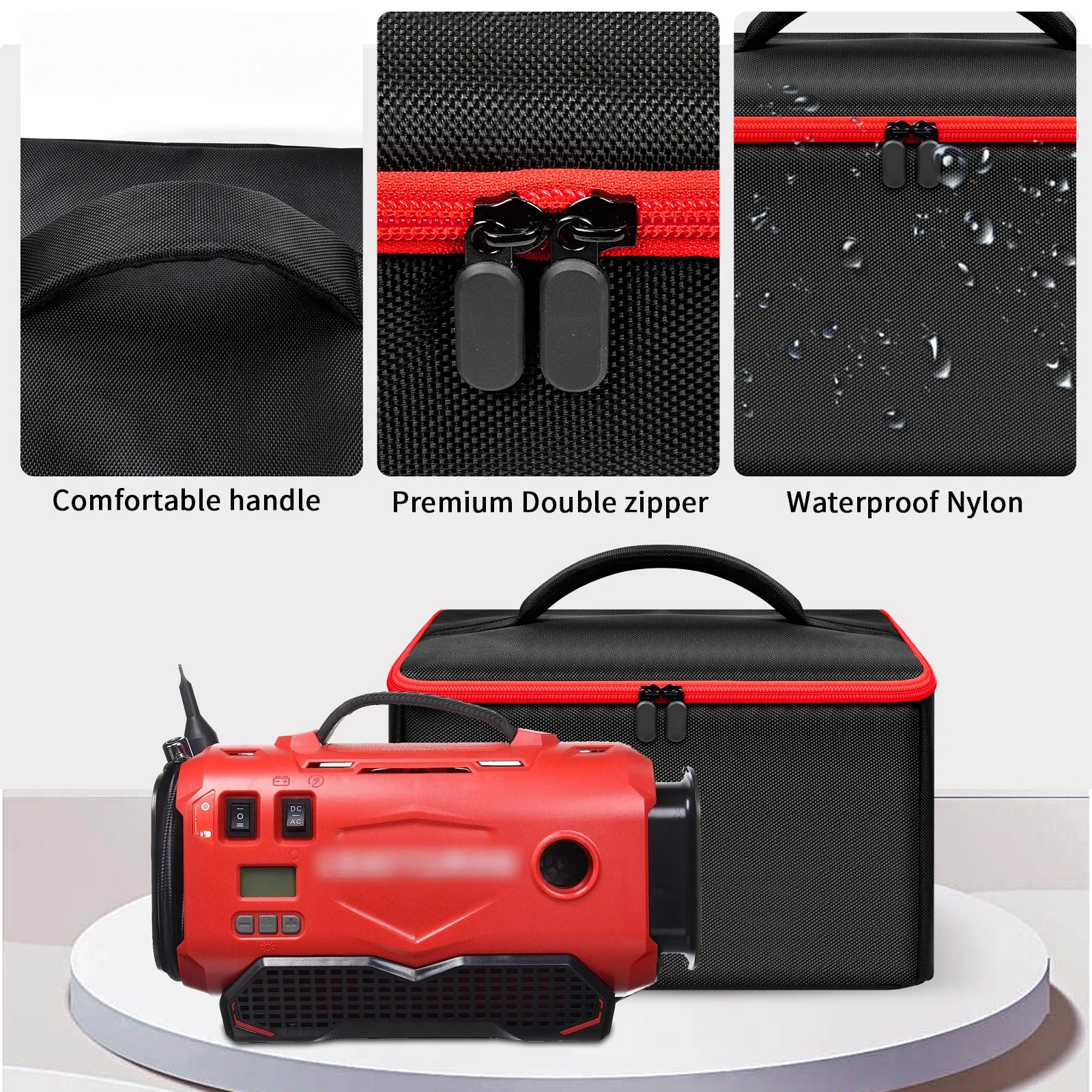 Air Compressor Bag Compatible Craftsman V20 Tire Inflator CMCE520B Tire Inflator Case Storage Holder Portable Organizer