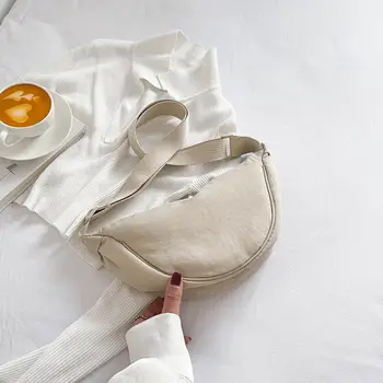 Borsa a tracolla Hobos in nylon alla moda Borsa sotto le ascelle Borsa a mezzaluna Borsa a tracolla singola di grande capacità stile coreano unisex