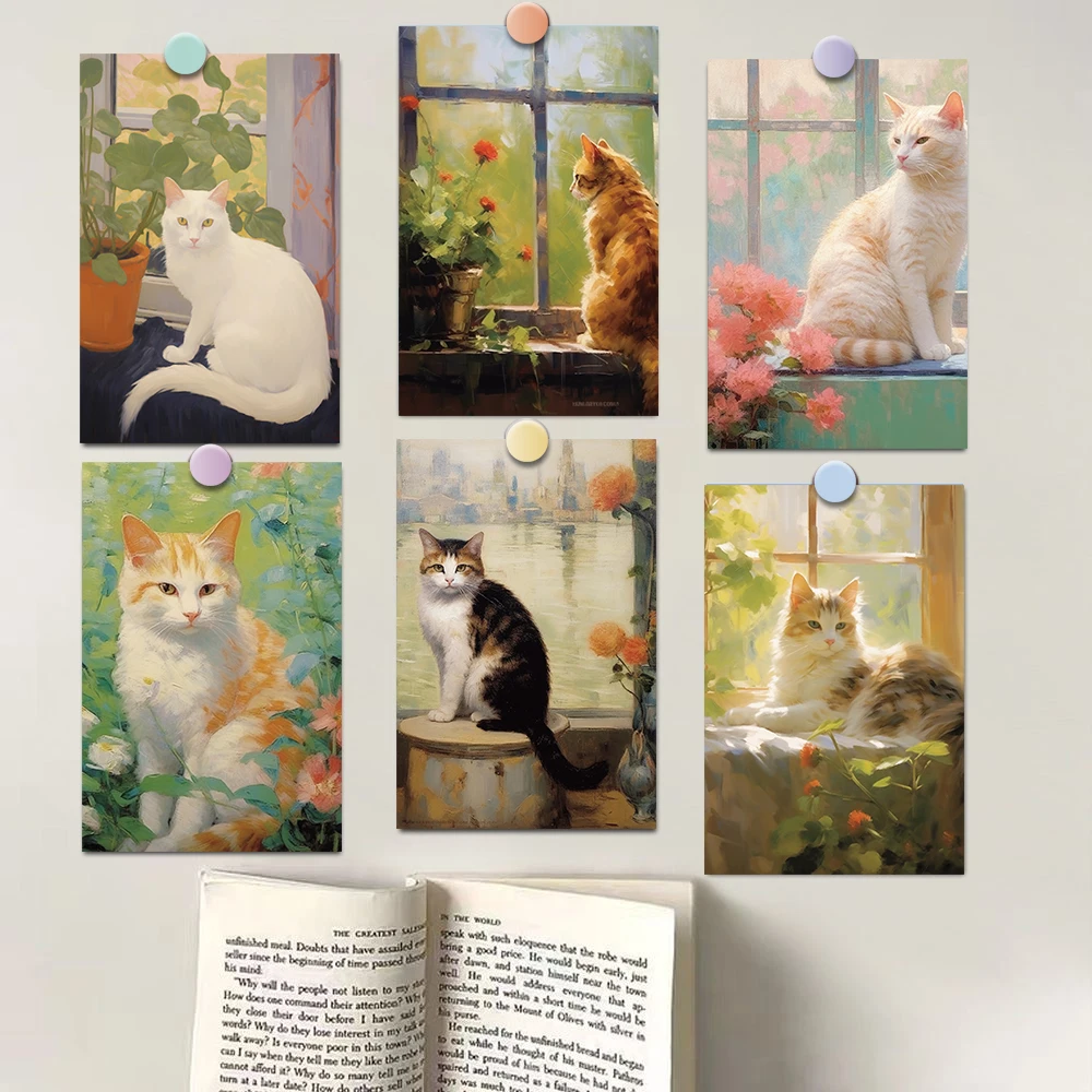 10 PCS French Chic Print Poster Sticker Bar Gift Coffee Skateboard For Living Cartoon Kids Decor Room Card Wall Bar Painting