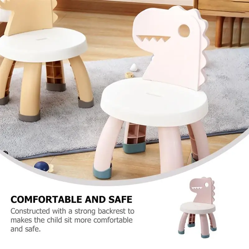 Cartoon Dinosaur Back Chair Building Blocks Chair lovely Puzzle Pieces Stool for Home Children for Kindergarten Children