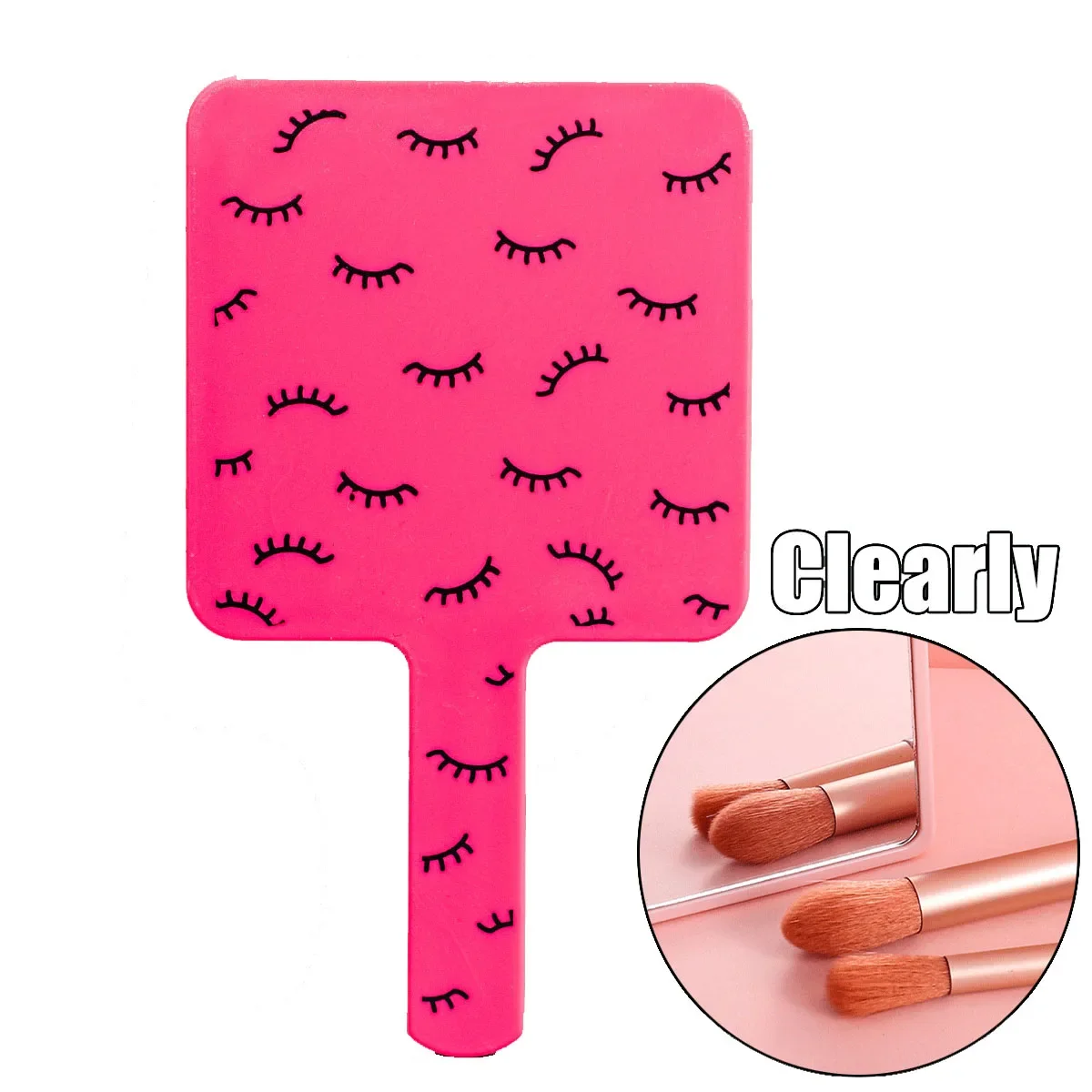 Makeup Mirror 1Pc Handheld Square Female Portable Cosmetic Beauty Tools Vanity Desktop Make Up Mirror Tools 거울 makeup mirror