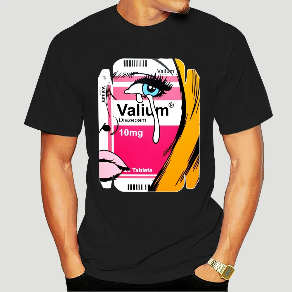 Maglietta In Cotone Con Stampa Moda Uomo Valium Happy Pills Mdma Xanax Lsd Tumblr Dmt Maglietta Divertente Da Uomo 2539X