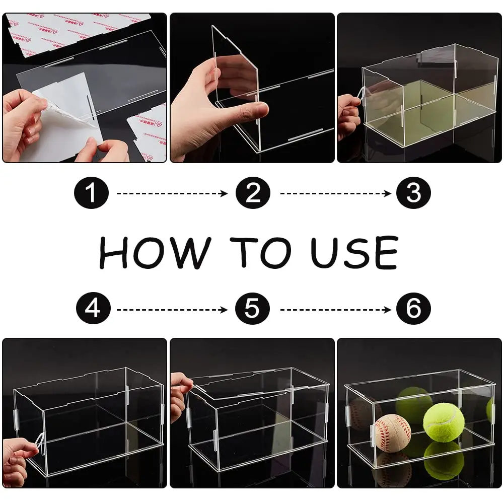 2 Clear Square Acrylic Figure Stands For 1/6 Scale Action Figures - US Made