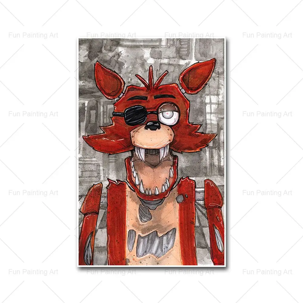 FNAF-Ultimate Group Thriller Game Retro Poster Character Canvas Painting  Wall Art Pictures for Living Room Decor Home Decor - AliExpress