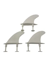 4.5 Inch Soft Top Surfing Fin with Extra Screws - Surfboard Accessory (3 Fins White)