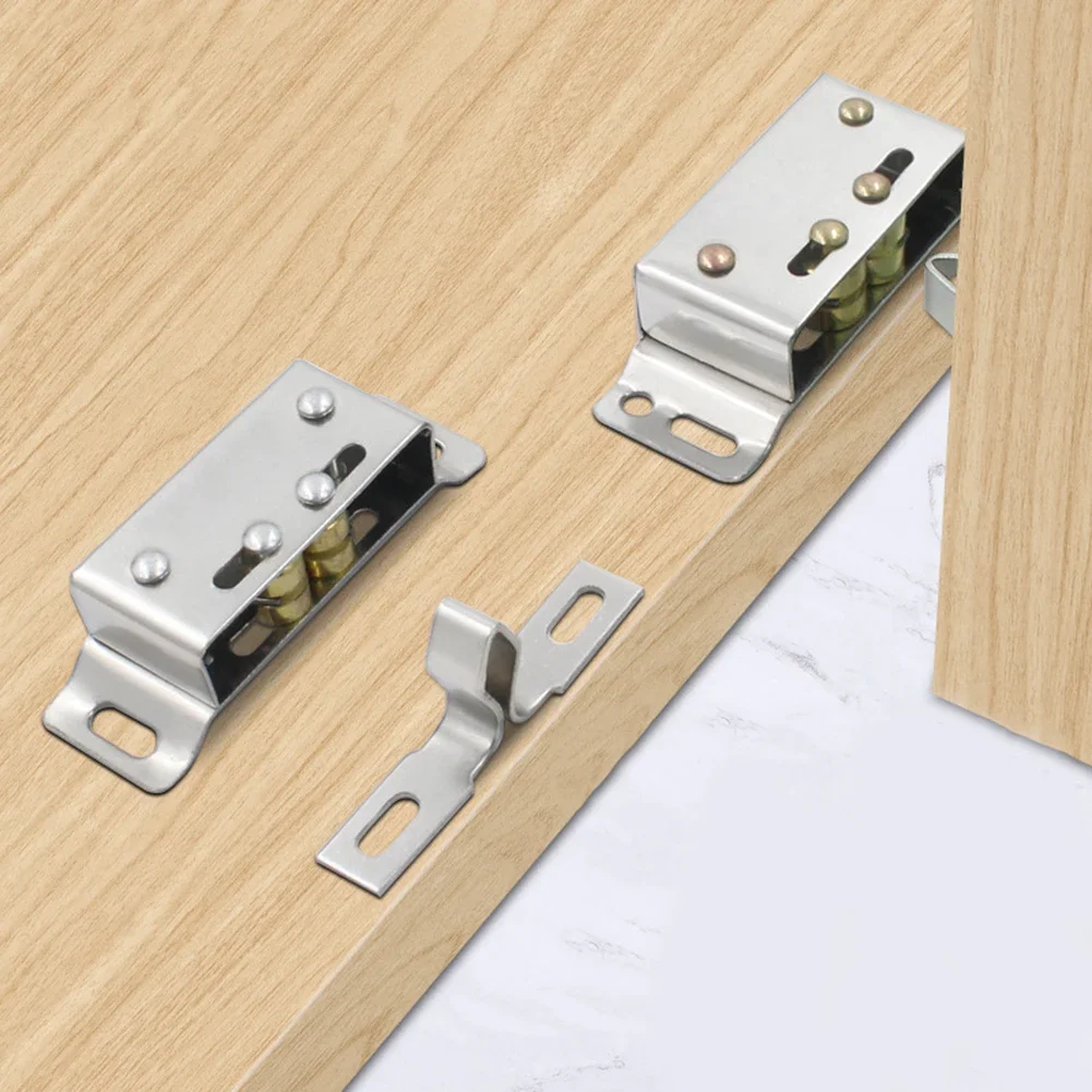 Double Roller Catch Hardware Stainless Steel Magnetic Door Closure Functionality for Use in Caravans Boats Motorhomes magnetic cabinet catches door closer door catches magnetic cabinet latches cabinet door latch