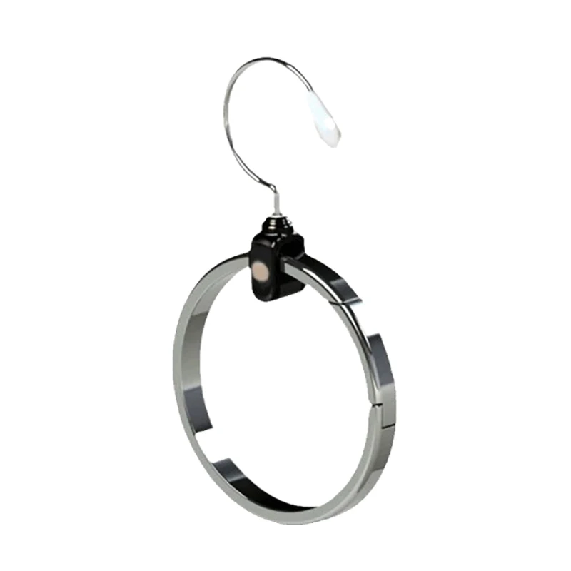 Circle Hat Storage Rack Multipurpose Wardrobe Hanger For Belt Scarf Baseball Hats Stainless Steel Space Save Round Hook 4