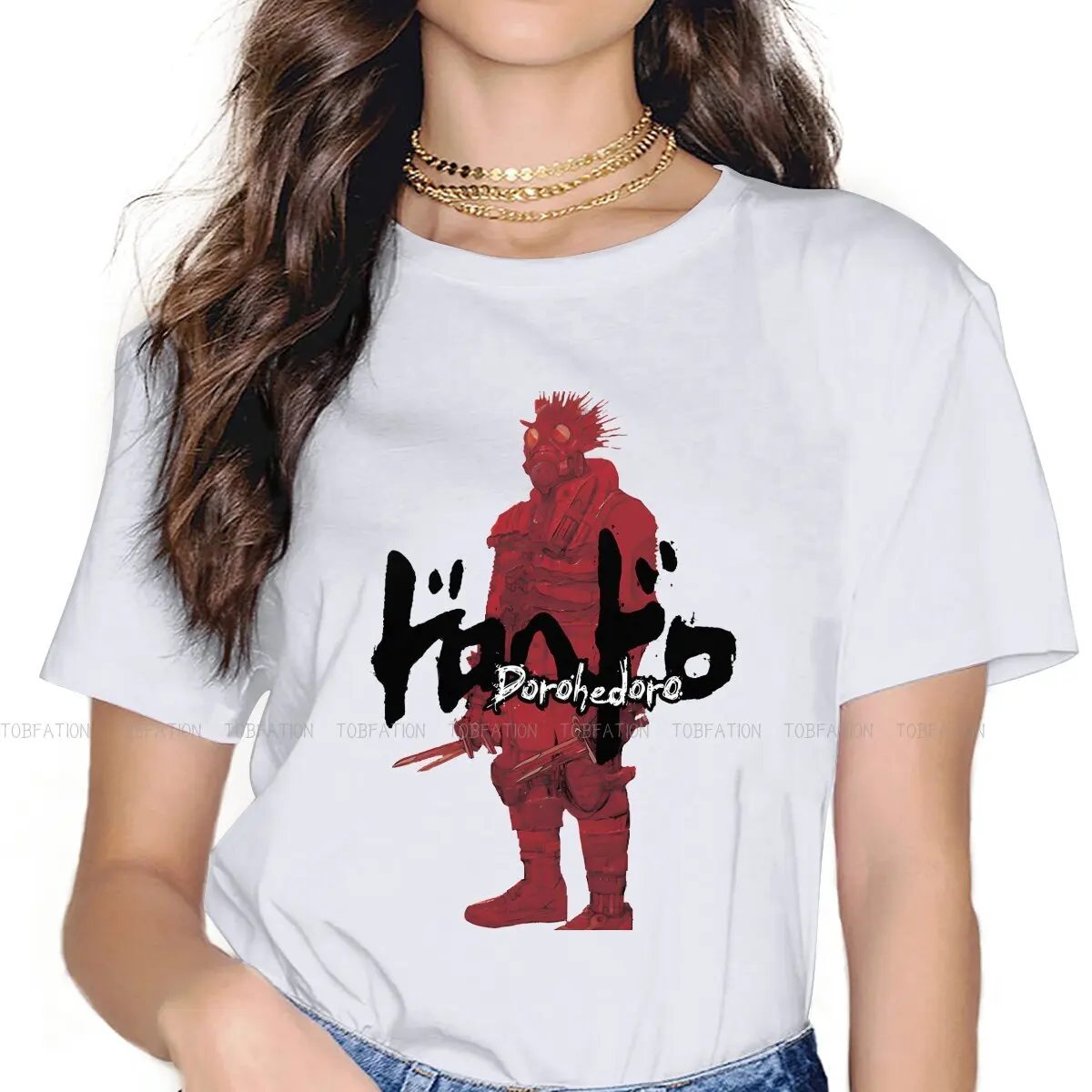 

Kaiman Q hayashida Classic Female Shirts Dorohedoro Anime Loose Vintage Women Clothing Harajuku Casual Feminine Blusas