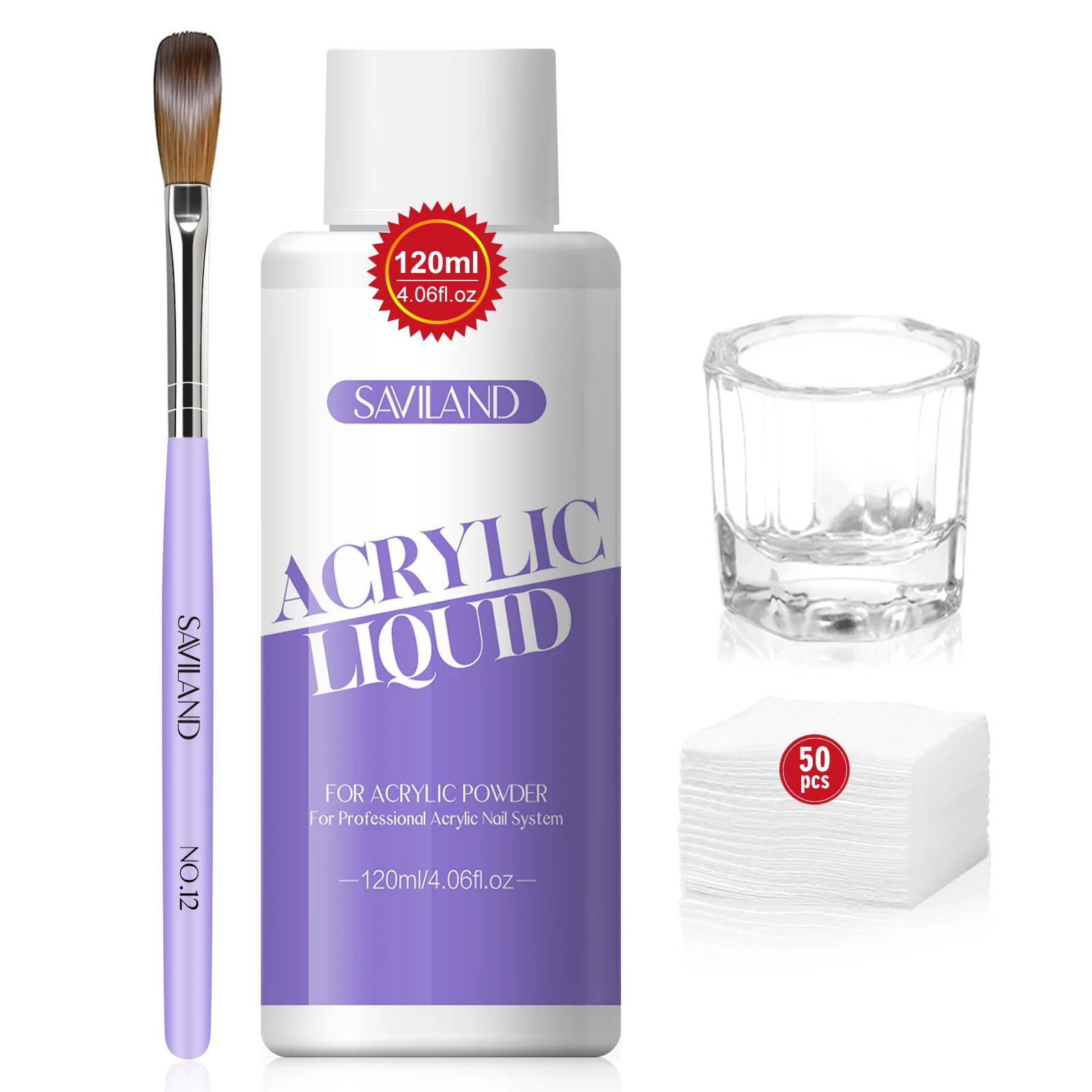 Nail Acrylic Liquid Nail Kit Manicure Tools Nail Tools Saviland Nail Acrylic Liquid Set Nail Crystal Liquid with Pen Cup For Nails Extension Carving Beginner Tool Kit