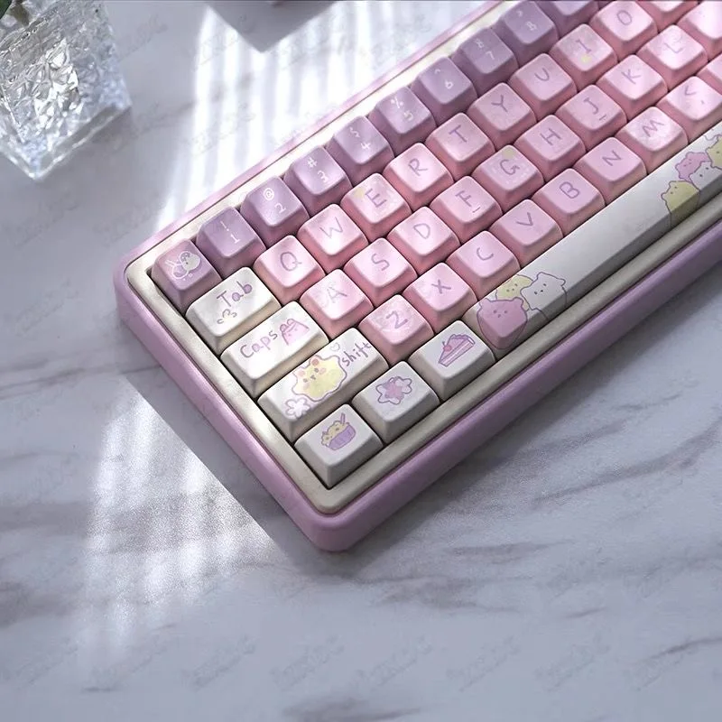 

150 ключей Таро пудинг розовый фиолетовый Keycaps MDA вишня высота Keycaps для 64/68/84/87/96/98/104 механические клавиатуры Keycaps
