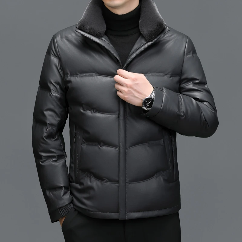 Winter Men's Sheepskin Down Coat