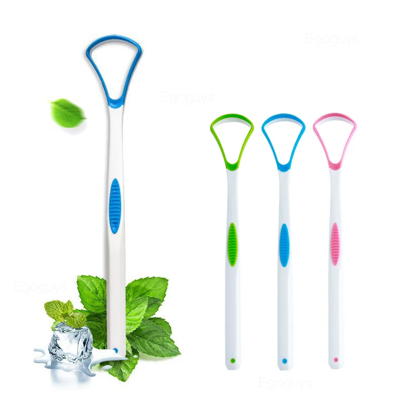 

Sdattor 1PC Dual Uses Tongue Cleaner Scraper Reusable Oral Hygiene Care Toothbrush Remove Halitosis Fresh Breath Scraping Brush