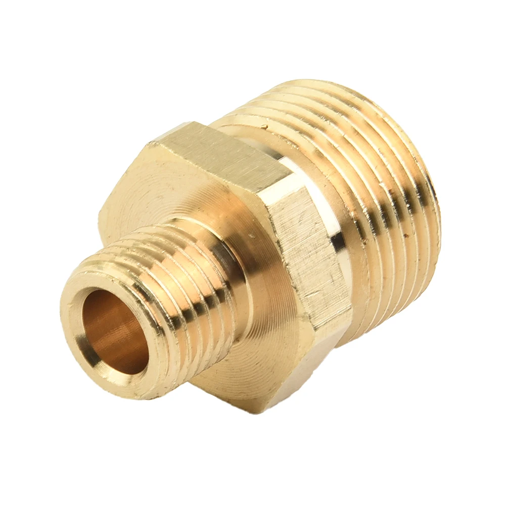 Adaptateur Laiton M22 Mâle 14mm Pour Nettoyeur Haute Pression - Pression 5000 PSI - Revêtement Antirouille