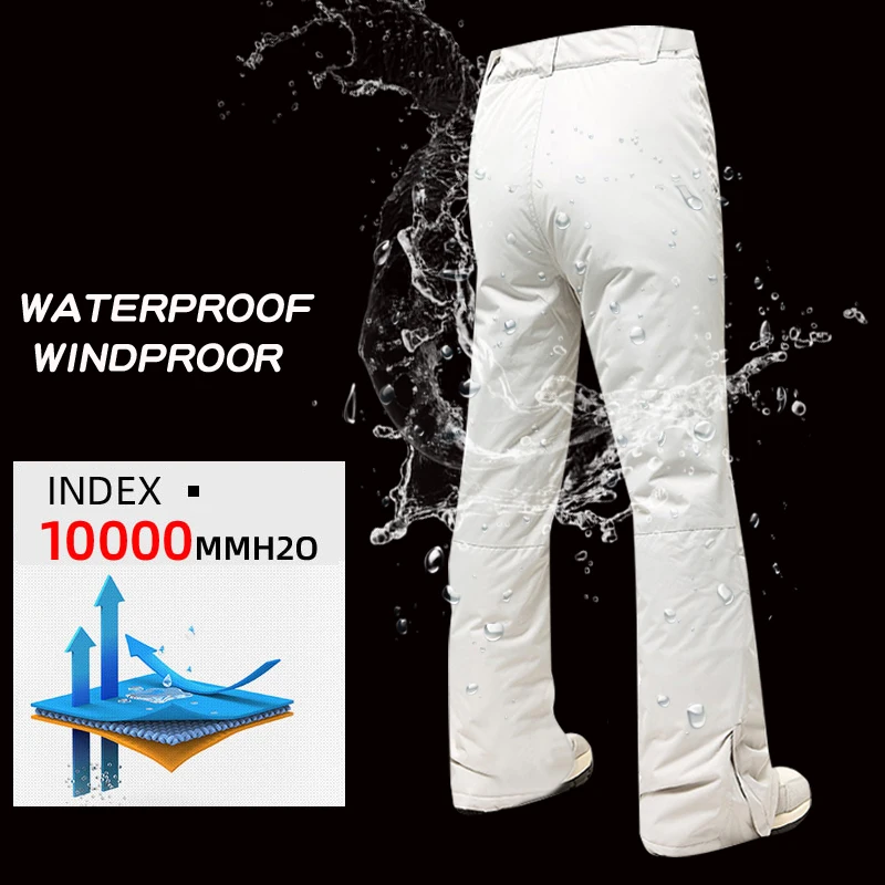 Ski Suit For Women Winter Warm Down Ski Jackets And Strap Pants Windproof Waterproof Snow Snowboard Jacket Brand Outdoor Wear