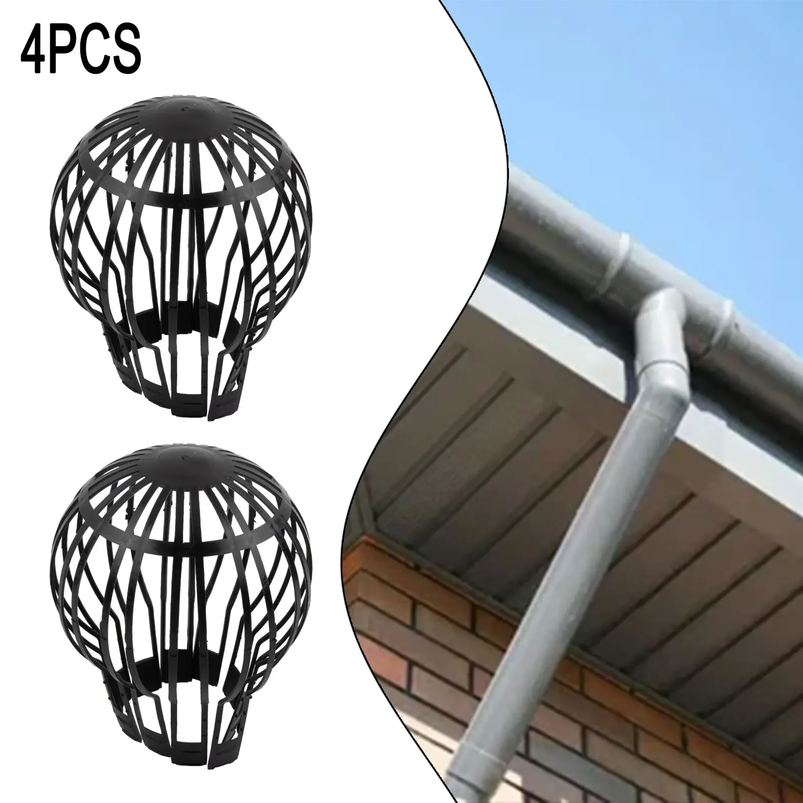 2/4/6PCS Roof Gutter Guard Filters Expand Plastic Filter Strainer Stops Blockage Leaf Drains Drain Net Cover