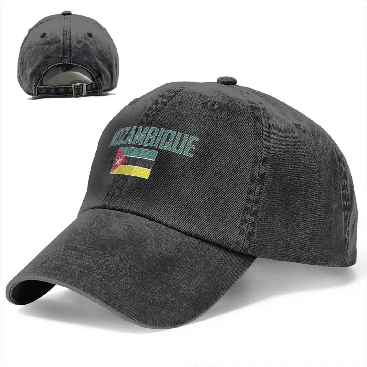

Flag of MOZAMBIQUE Baseball Caps Unisex Soft Casquette Cap Fashion Denim Hat Vintage Adjustable Dad Hat
