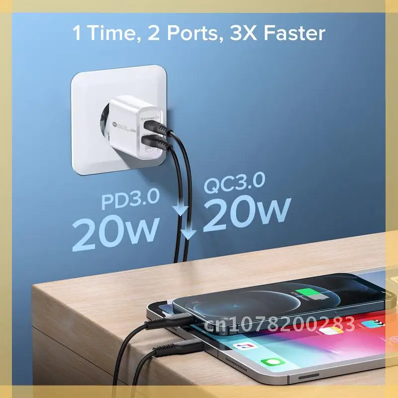 

Quick Charge 3.0 Fast Phone Wall Charger Adapter Maerknon PD 20W USB Charger For iPhone 13 12 Pro iPad Huawei Xiaomi Samsung