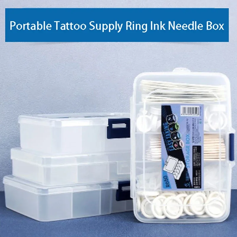 

Microblading Plastic Multi-Cell Storage SubPacking Tattoo Supply Portable Ring Ink Cup Finger Sleeve Needle Tip Cotton Sheet Box