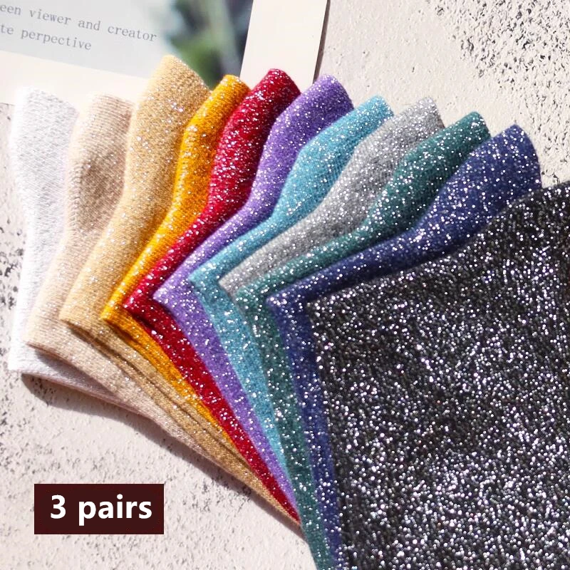 3 pairs high quality women fashion filigree socks Sexy women spring autumn glitter socks Candy-colored Korean style women socks fashion colorful women s socks warm art high quality cotton autumn winter ankle knit socks for women solid female short socks