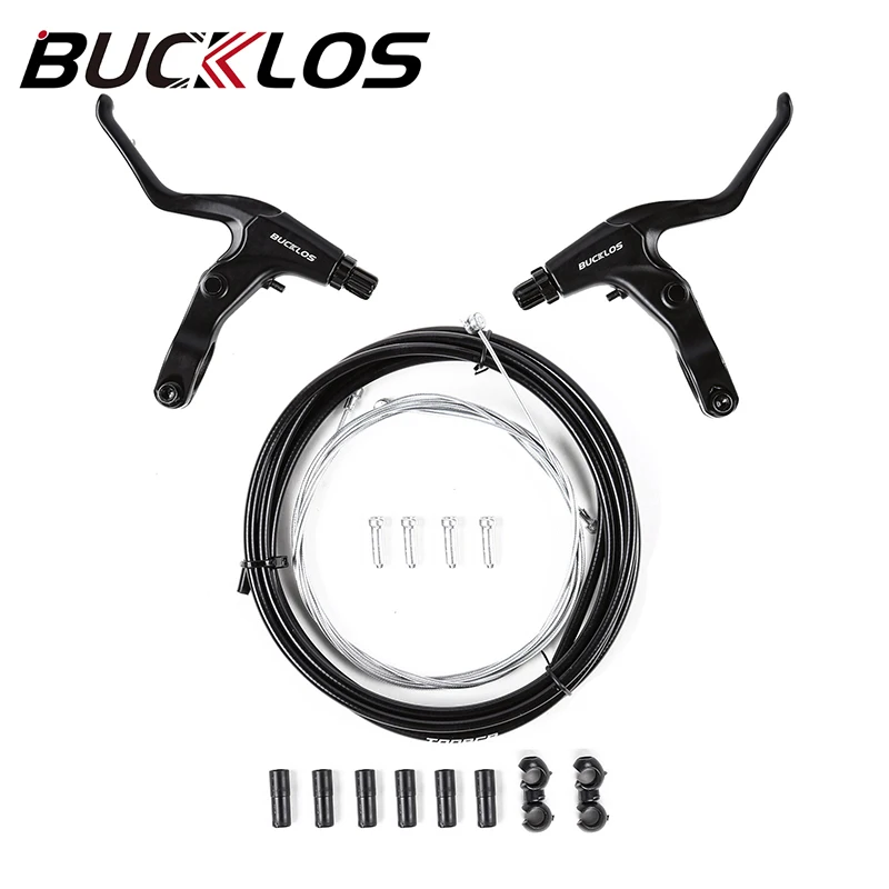 BUCKLOS Bicycle Brake Lever&Cable Set Durable Stainless Steel Brake Cable Universal Road Mountain Bike Lever Cycling Parts