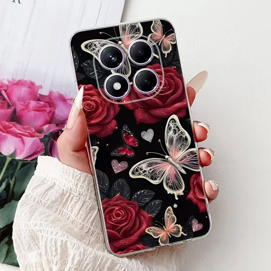 Cute Strawberry Love Heart Soft Silicone Clear Phone Case Cover