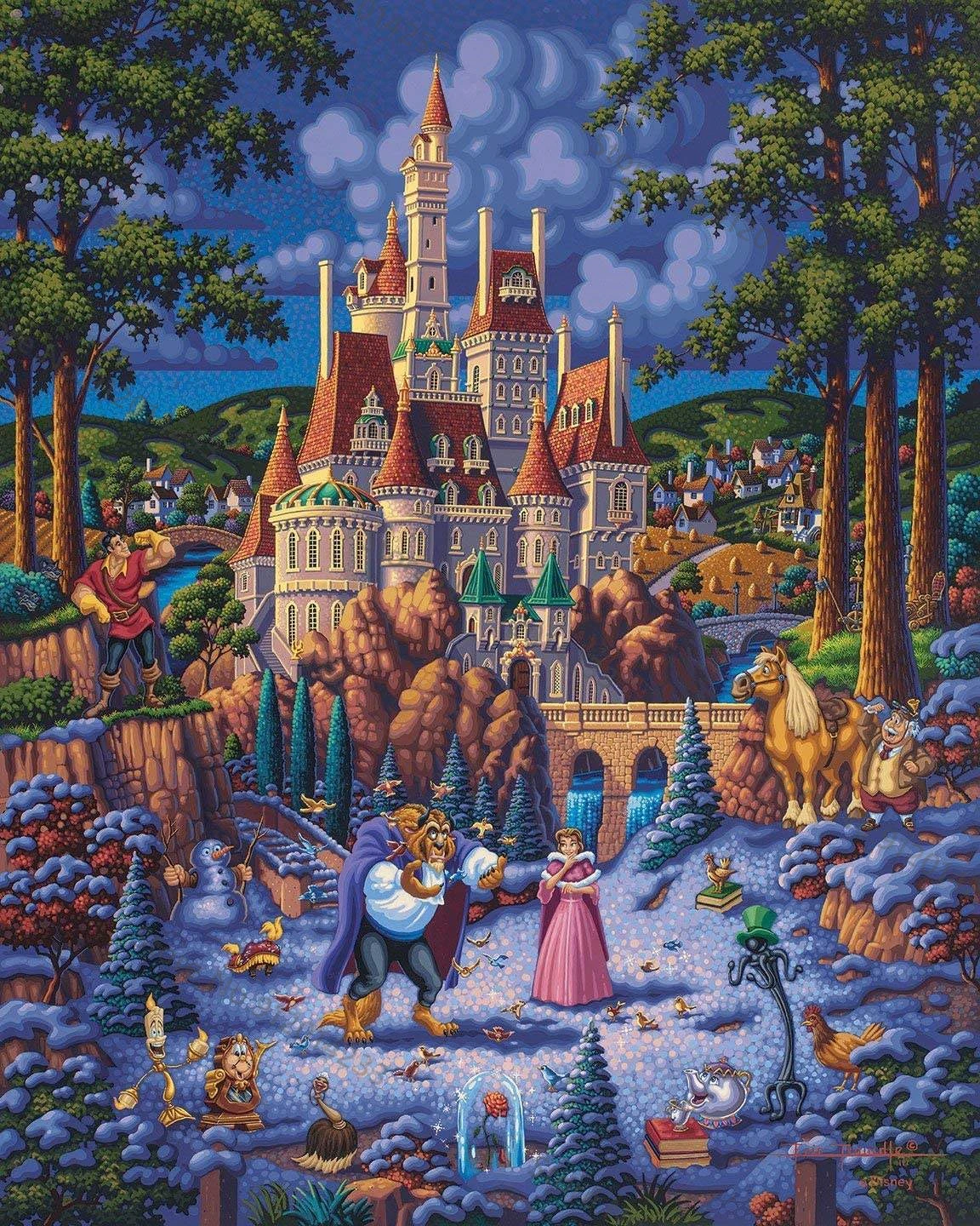 5D Diamond Embroidery Disney Cartoon Beauty And The Beast Picture DIY Diamond Painting Handmade Cross Stitch Kit Home Decor Gift 