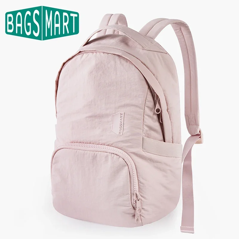 Zaino Scuola E Viaggio Donna/uomo Impermeabile In Nylon, 31x13x43 Cm – Adatto Per Laptop 14 Pollici, Nero