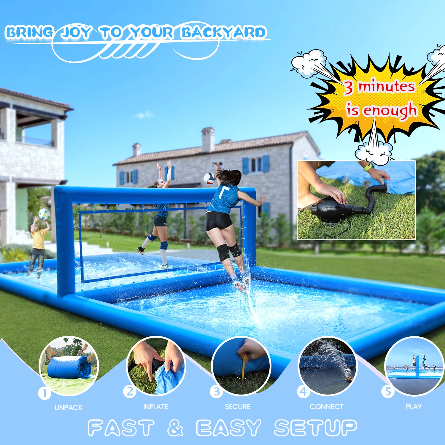 33ft Inflatable Volleyball Court 6