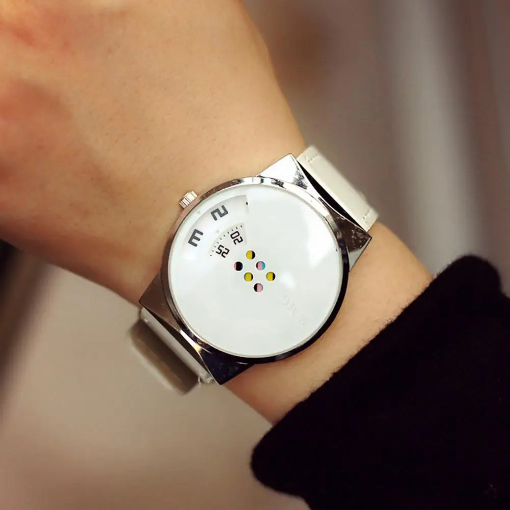 Fashion Creative Wrist Watch Moveable Multifunctional Accurate Couple Watch Digital Quartz Wristwatch Women Men
