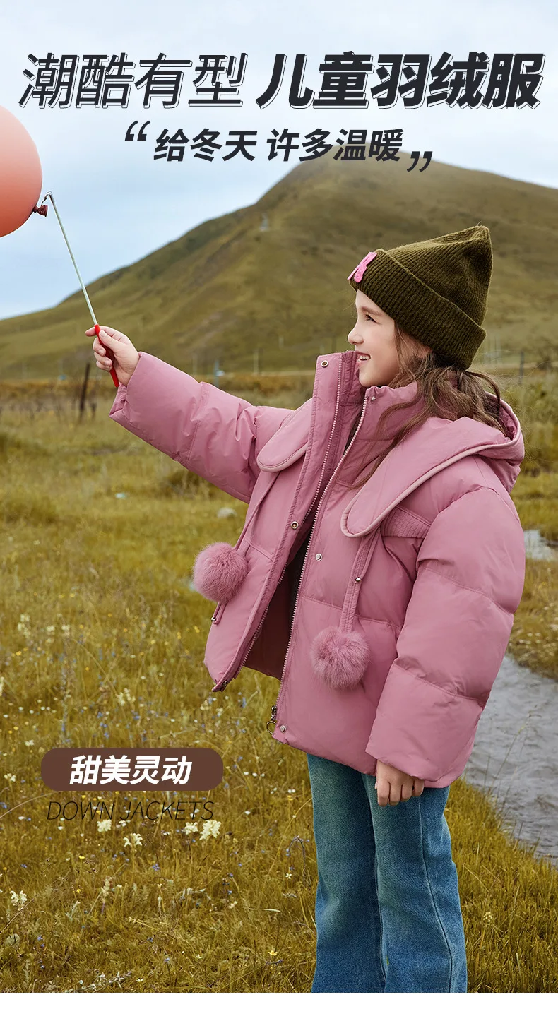 OLEKID 5-12 Jahre Winter Kinder Mädchen Daunenjacke Dicke Warme Kapuze Teenager Mädchen Jacke Mantel Kinder Parka Oberbekleidung Mantel – Detail 1