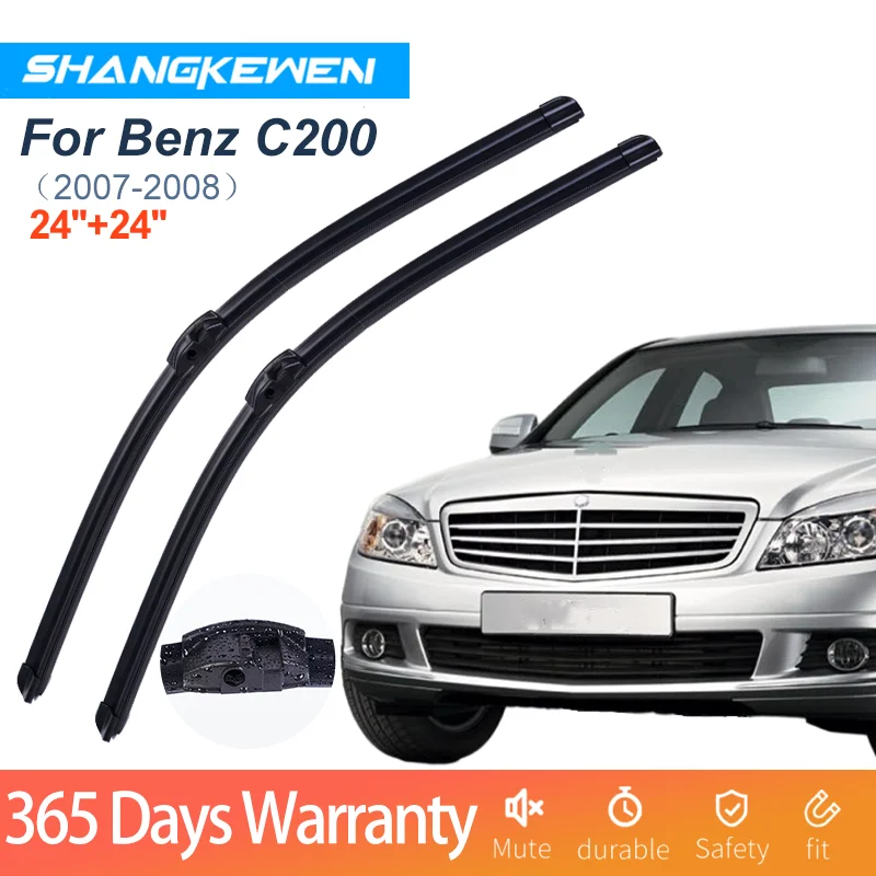 Car Wipers Blade For Benz C200 Universal Frameless Noise Reduction Windshield Rubber ShangKeWen